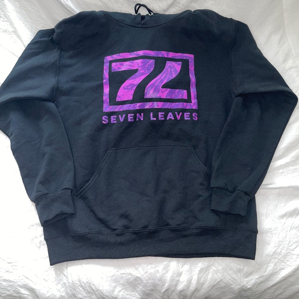 Seven Leaves Black Hoodie